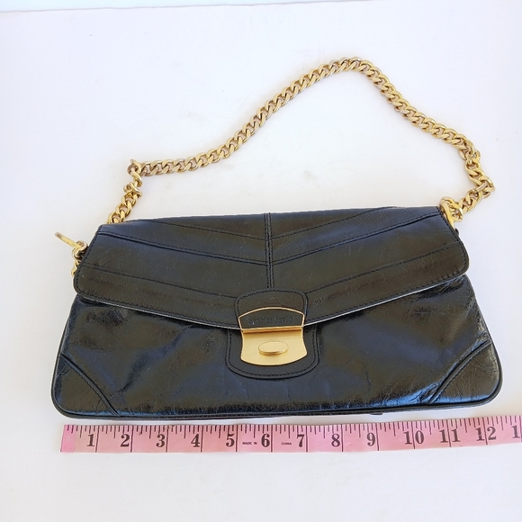 Charles David Leather Handbag Black Gold - Picture 8 of 9